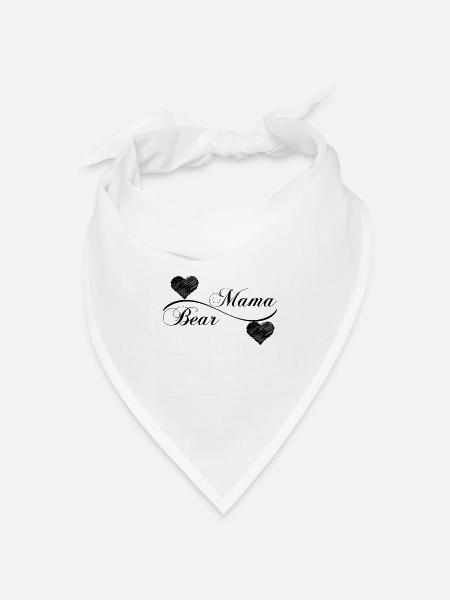 Mama Bear - Bandana Dreieckstuch - Weiß