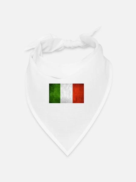 Italienische Flagge - Bandana Dreieckstuch - Weiß