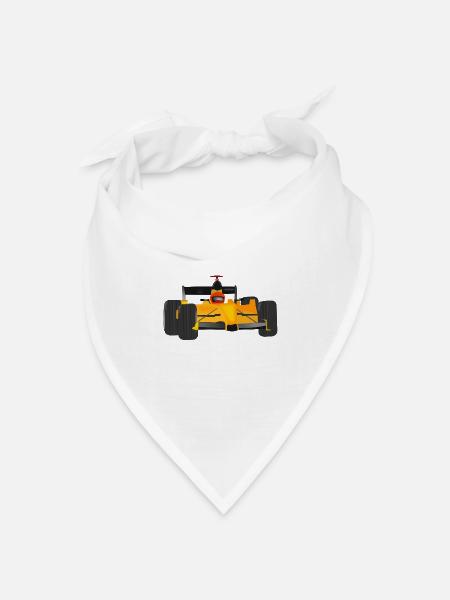 dragster racer automotive car automobil rennwagen3 - Bandana Dreieckstuch - Weiß