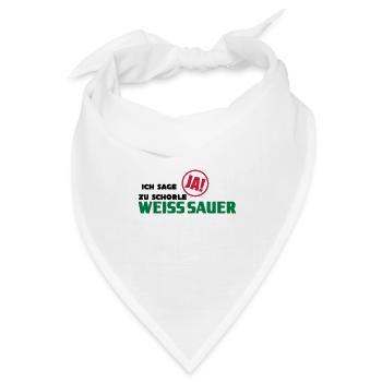 Ich sage ja zu Schorle! - Bandana Dreieckstuch - Weiß - Vorne
