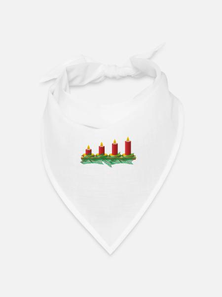 weihnachten winter rentier weihnachtsmann ugly chr - Bandana Dreieckstuch - Weiß