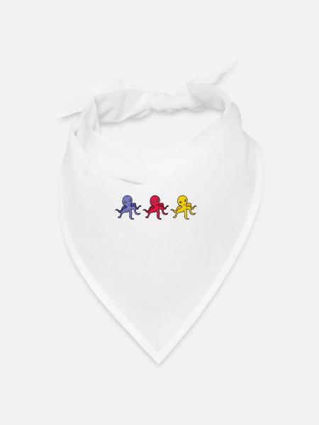 tintenfisch giant octopus krake kalmar sepien fish - Bandana Dreieckstuch - Weiß