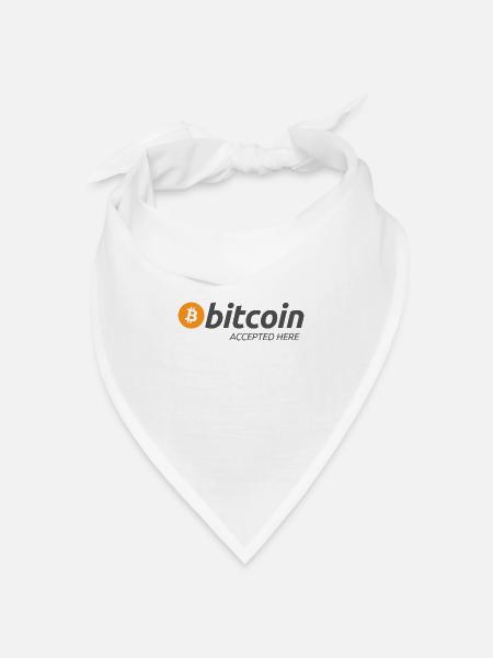 Bitcoin Accepted Here - Bandana Dreieckstuch - Weiß