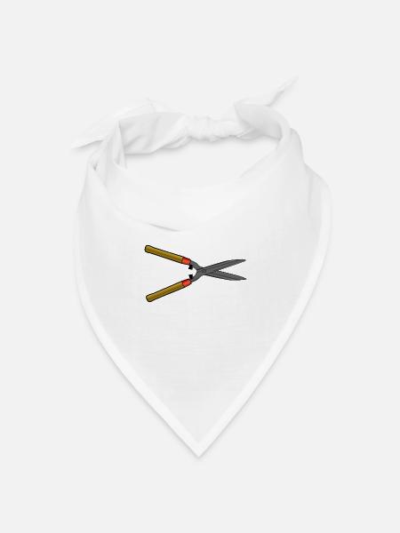 heckenschere strauecher buesche garten pflanzen - Bandana Dreieckstuch - Weiß