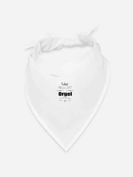 Orgel Instrument Geschenk - Bandana Dreieckstuch - Weiß