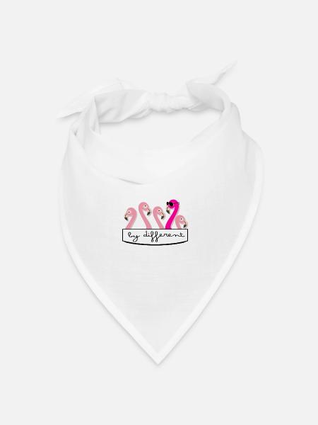 by different Flamingo Shirt - Bandana Dreieckstuch - Weiß
