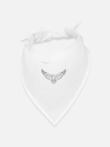 Adler - Bandana Dreieckstuch - Weiß