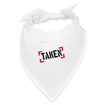 klammern stempel rahmen cool balken 100 prozent ta - Bandana Dreieckstuch - Weiß - Vorne