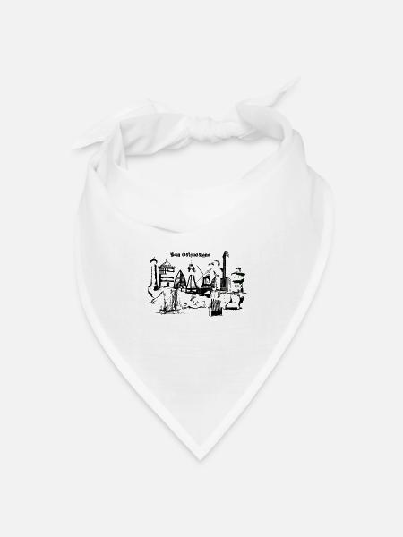 Moin Ostfriesland - Bandana Dreieckstuch - Weiß