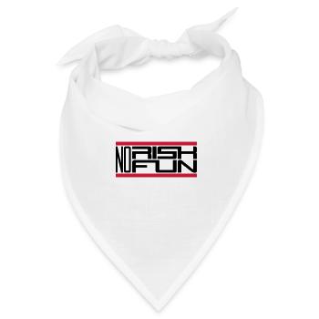 balken no risk no fun spruch risiko gefahr vorsich - Bandana Dreieckstuch - Weiß - Vorne