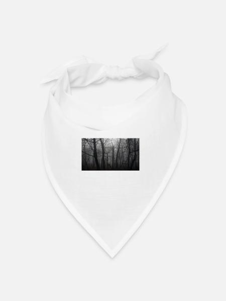 Wald - Bandana Dreieckstuch - Weiß