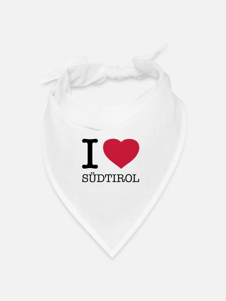 I LOVE SÜDTIROL - Bandana Dreieckstuch - Weiß