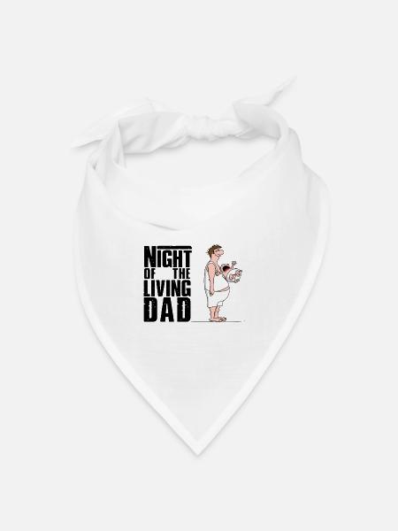 Dad of the year: Night of the living DAD - Bandana Dreieckstuch - Weiß