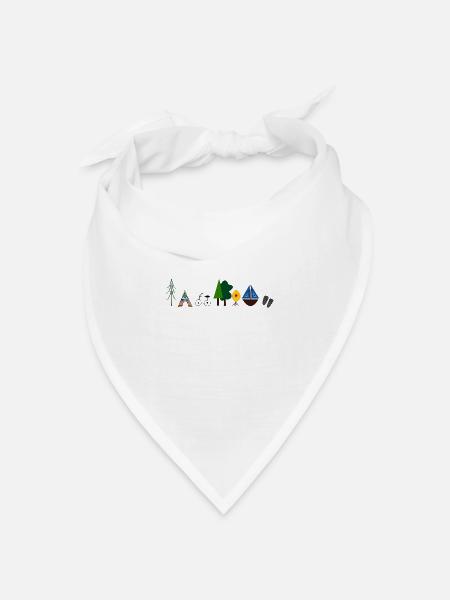 Reisefieber - Bandana Dreieckstuch - Weiß