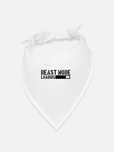 Beast Mode Loading Power - Bandana Dreieckstuch - Weiß