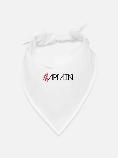 Captain Logo - Bandana Dreieckstuch - Weiß
