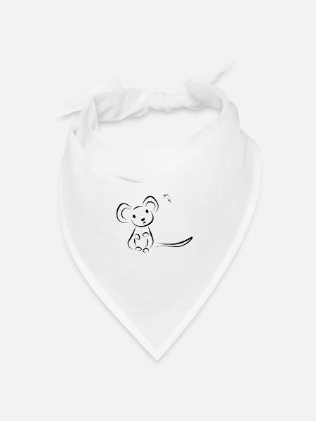 Maus Haustier - Doeslief - Bandana Dreieckstuch - Weiß