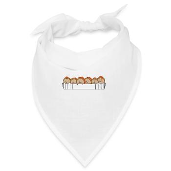 Currywurst - Bandana Dreieckstuch - Weiß - Vorne