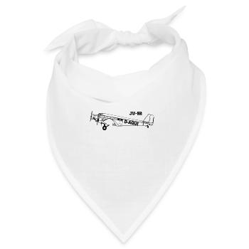 Ju-52 - Bandana Dreieckstuch - Weiß - Vorne