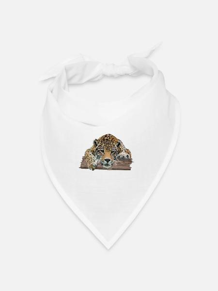 Jaguar - Bandana Dreieckstuch - Weiß