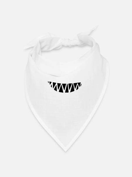 Lächelnde Zähne Mindestabstand - Bandana Dreieckstuch - Weiß