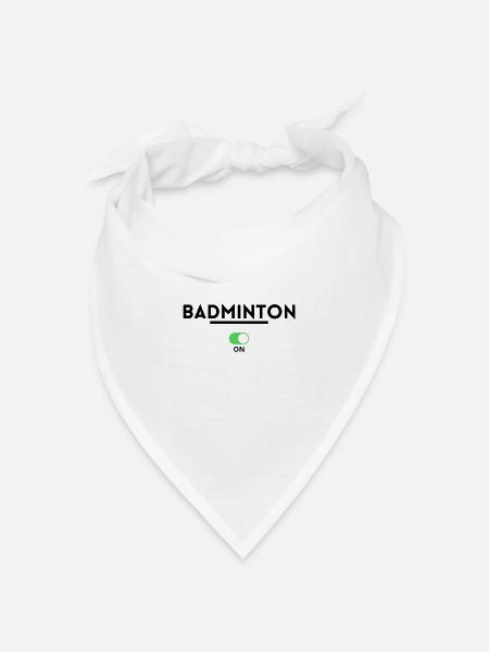 Badminton. Badminton T-Shirt - Bandana Dreieckstuch - Weiß