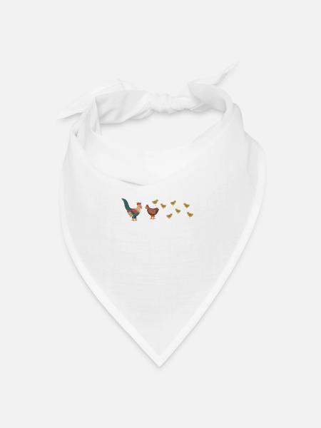 Hühnerstall - Bandana Dreieckstuch - Weiß