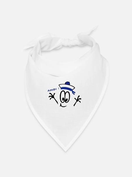 Matrose, ahoi, Comic - Bandana Dreieckstuch - Weiß