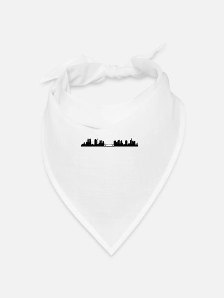 Frankfurt - Bandana Dreieckstuch - Weiß