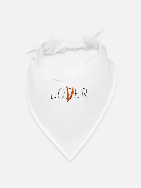 Lover - Bandana Dreieckstuch - Weiß