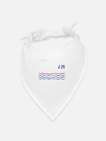 Bretagne 29 - Finistère - Bandana Dreieckstuch - Weiß