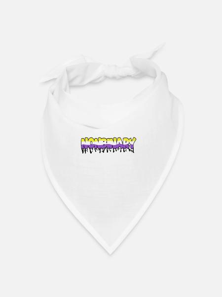 Nonbinary - Bandana Dreieckstuch - Weiß