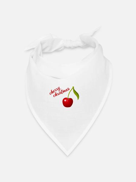 cherry christmas - Bandana Dreieckstuch - Weiß