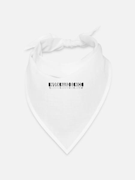 Work Hard Nice - Bandana Dreieckstuch - Weiß
