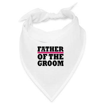 Father of the groom - Bandana Dreieckstuch - Weiß - Vorne