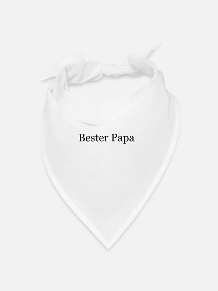 Bester Papa - Bandana Dreieckstuch - Weiß