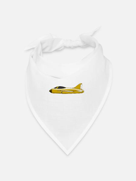 Flugzeug Gelb - Bandana Dreieckstuch - Weiß