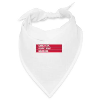 I came saw forget - Bandana Dreieckstuch - Weiß - Vorne