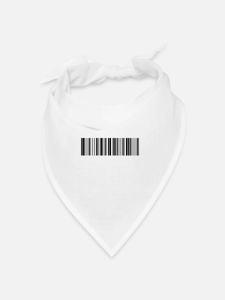QR-Code Schwarz - Bandana Dreieckstuch - Weiß