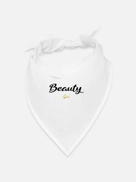 Beauty Girl black - Bandana Dreieckstuch - Weiß