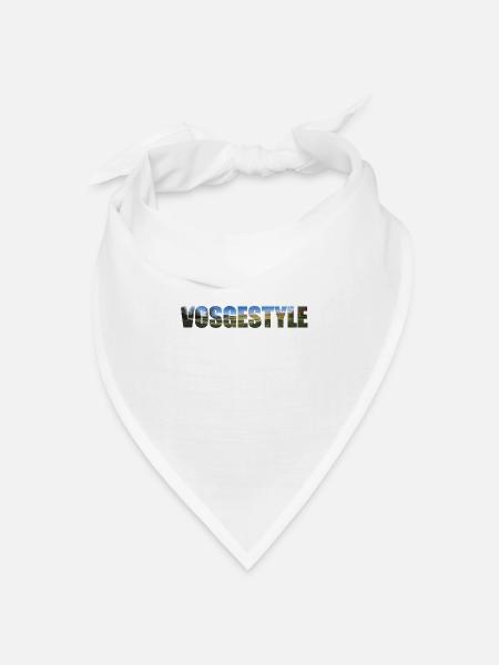 Landschaft im Vogesenstil - Bandana Dreieckstuch - Weiß