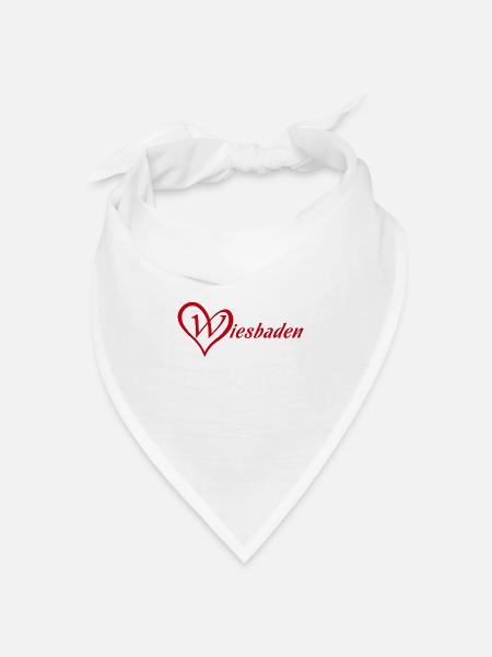 Wiesbaden - Bandana Dreieckstuch - Weiß