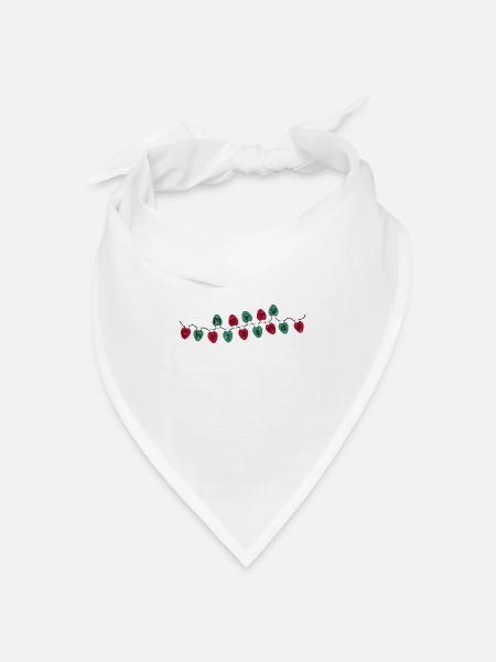 FROHE WEIHNACHTSLICHTER - Bandana Dreieckstuch - Weiß