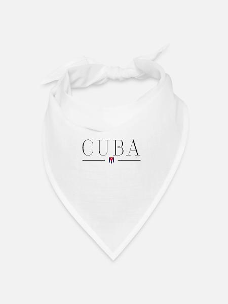 Ich liebe Kuba, Design T-Shirt, Outfit - Bandana Dreieckstuch - Weiß