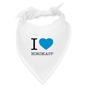 I LOVE NORDKAPP Norway Norwegen - Bandana Dreieckstuch - Weiß - Vorne