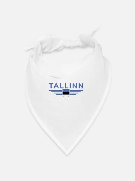 Tallinn T-Shirt – Für Fans der Hauptstadt - Bandana Dreieckstuch - Weiß