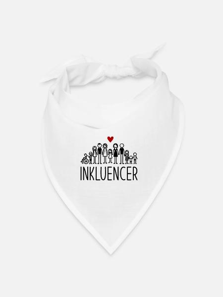 Inkluencer - Bandana Dreieckstuch - Weiß