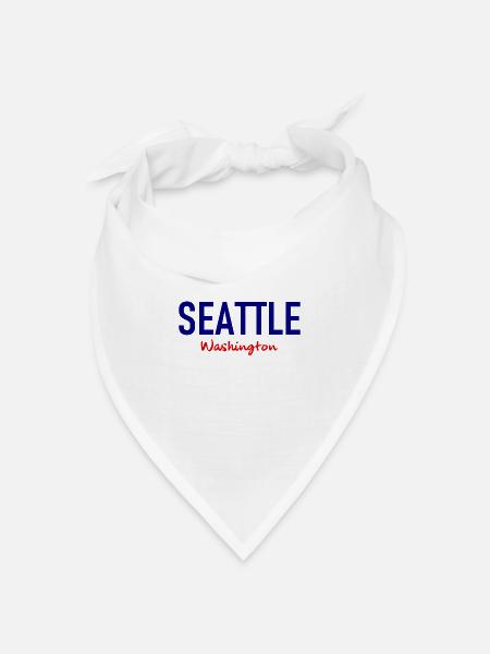 Seattle - Washington - USA - United States - Bandana Dreieckstuch - Weiß