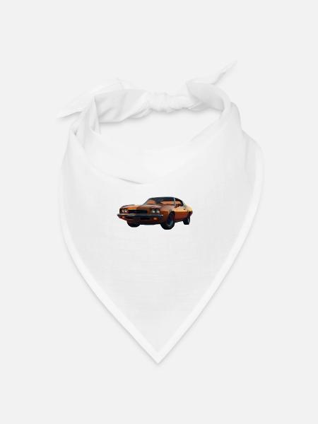 Klassisches Muscle-Car - Bandana Dreieckstuch - Weiß
