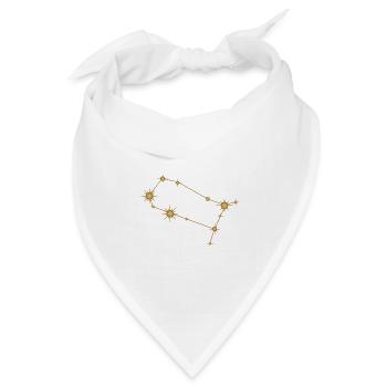 Sternbild Zwillinge Sternzeichen Sternzeichen Golden - Bandana Dreieckstuch - Weiß - Vorne